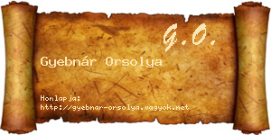 Gyebnár Orsolya névjegykártya