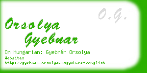 orsolya gyebnar business card